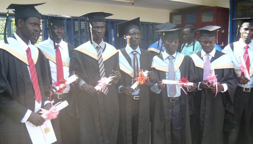 University of Juba students during a graduation ceremony.